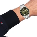 Reloj Tommy Hilfiger TH85 Automatic Plateado y Verde Hombre 1792155