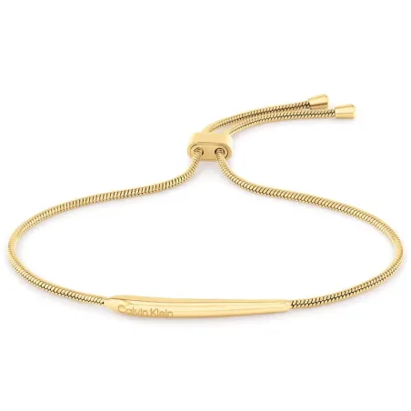 Pulsera Calvin Klein Elongated Drops Acero Baño Oro Mujer 35000342