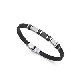 Pulsera Viceroy Fashion Heat Hombre Silicona negra Acero Inoxidable 14009P01010