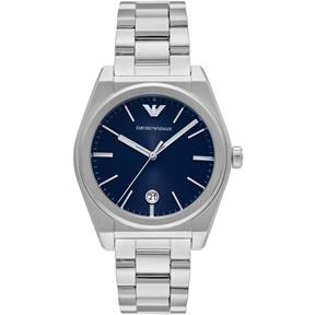 Reloj Armani Federico Plateado y Azul Analógico AR11620