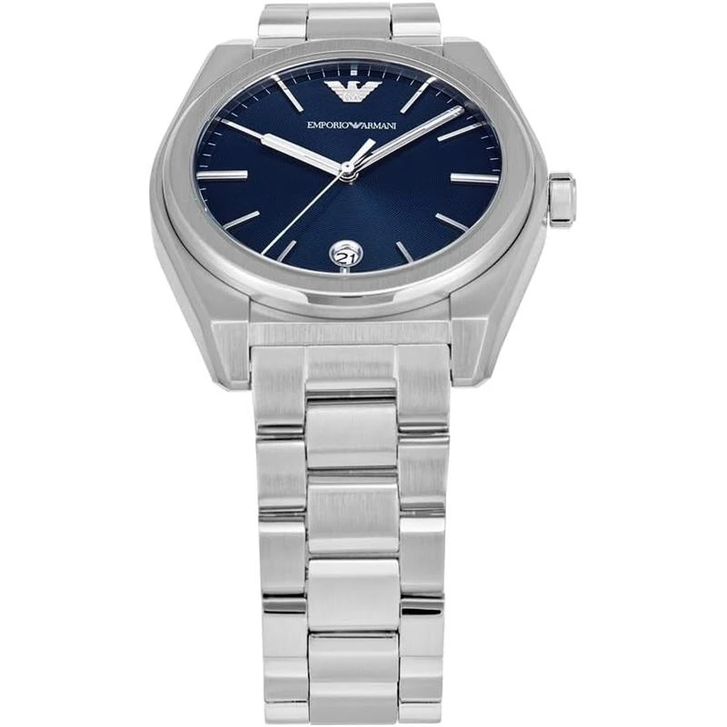 Reloj Armani Federico Plateado y Azul Analógico AR11620