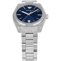 Reloj Armani Federico Plateado y Azul Analógico AR11620