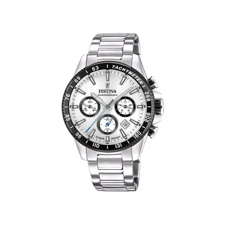 Reloj Festina Timeless Plateado y Blanco Cronógrafo Hombre F20560/1