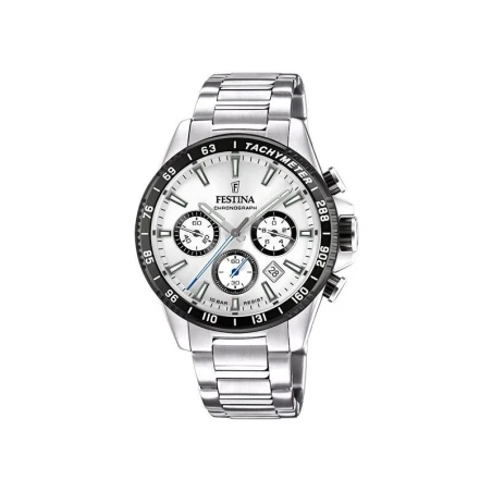 Reloj Festina Timeless Plateado y Blanco Cronógrafo Hombre F20560/1