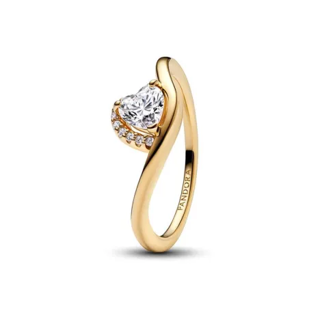 Anillo Pandora Corazón Ondulado 163660C01
