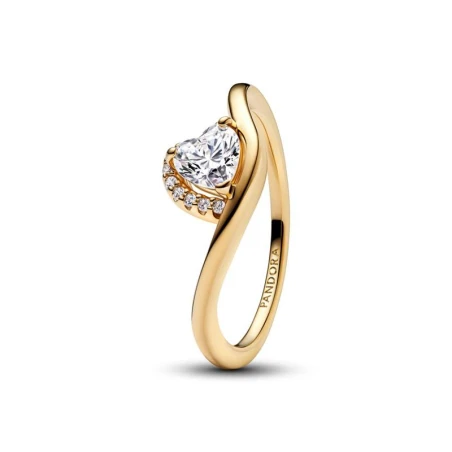 Anillo Pandora Corazón Ondulado 163660C01
