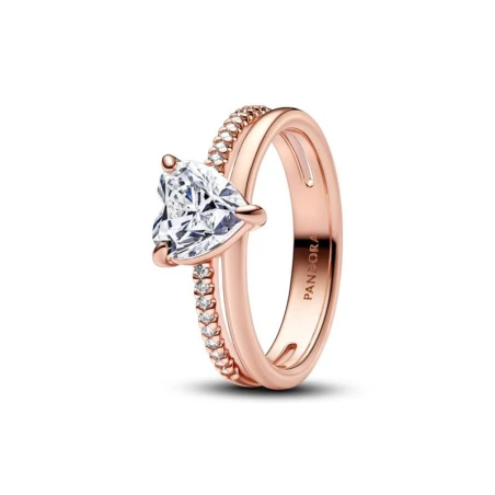 Anillo Pandora Corazón Ondulado 163660C01