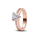 Anillo Pandora Corazón Ondulado 163660C01