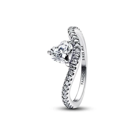 Anillo Pandora Corazón Ondulado 193661C01