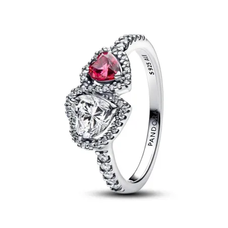 Anillo Pandora Corazones Halo Brillante 193662C01