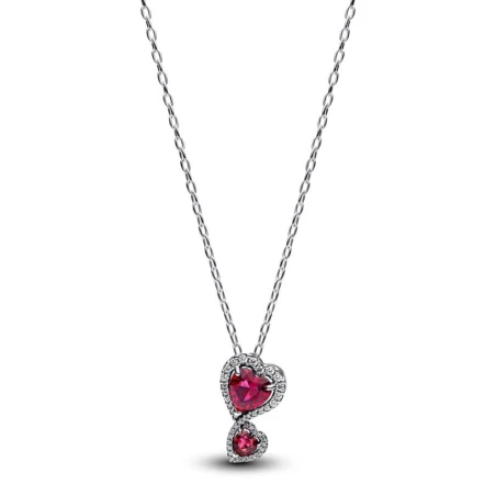 Gargantilla Pandora Halo Rojo Corazones 393658C01