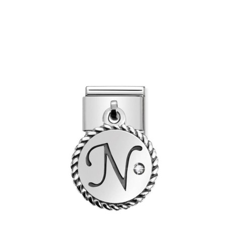Composable Classic CHARMS LETTERS acero y plata 925 oss. N