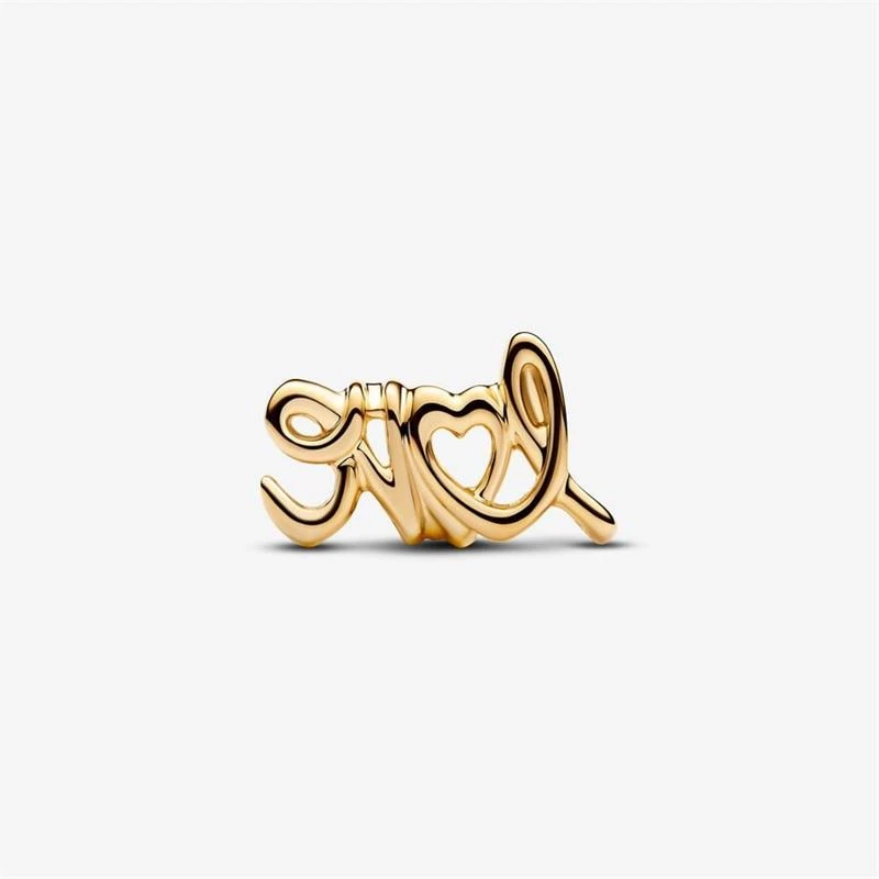 Charm Love Escrito a Mano Baño Oro 763055C00
