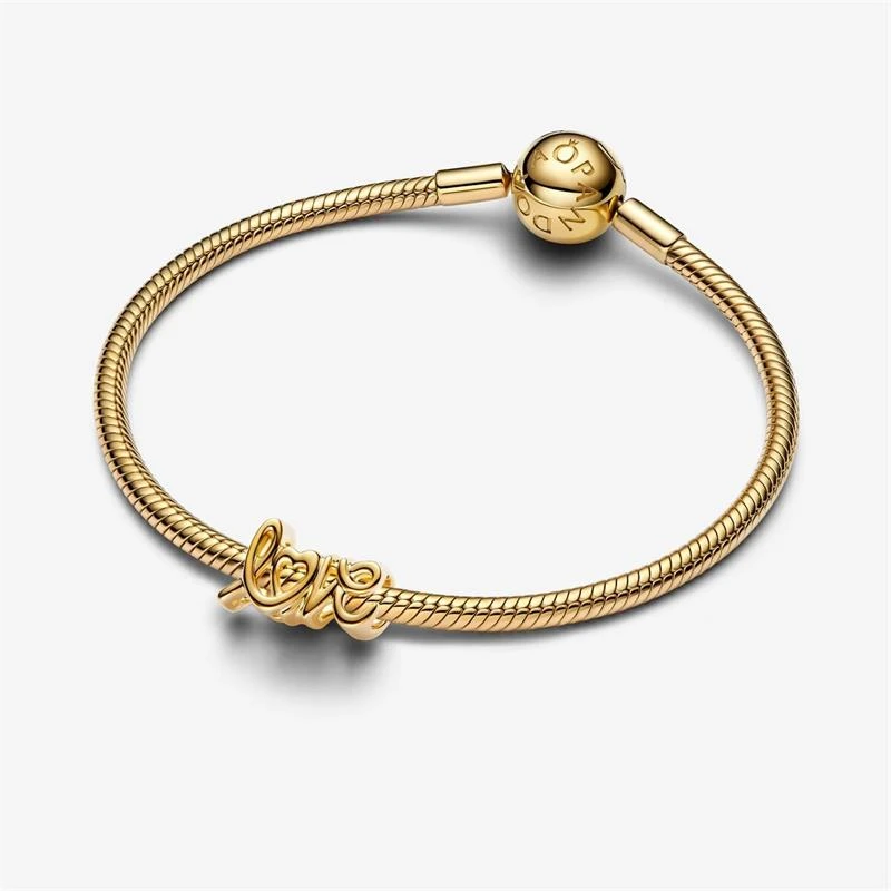 Charm Love Escrito a Mano Baño Oro 763055C00