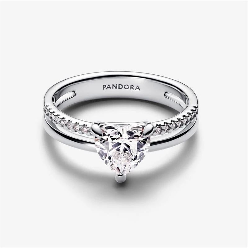 Anillo Pandora Corazón Doble Banda 193100C01