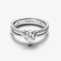 Anillo Pandora Corazón Doble Banda 193100C01