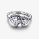 Anillo Pandora Corazones Halo Brillante 193659C01