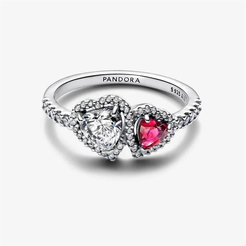 Anillo Pandora Corazones Halo Brillante 193662C01