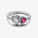Anillo Pandora Corazones Halo Brillante 193662C01
