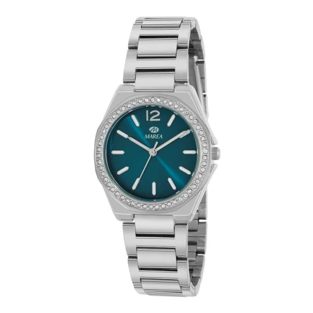 Reloj Marea Trendy Plateado y Verde Oscuro Analógico Mujer B41338/2