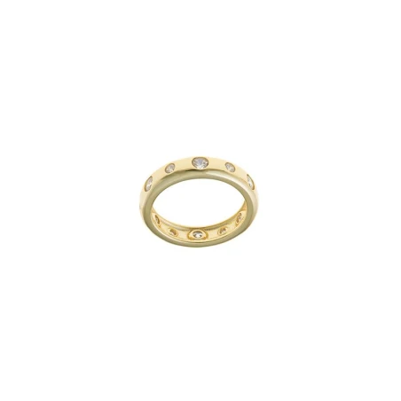 Anillo Salvatore Plata Baño Oro y Circonitas Blancas 211S0224