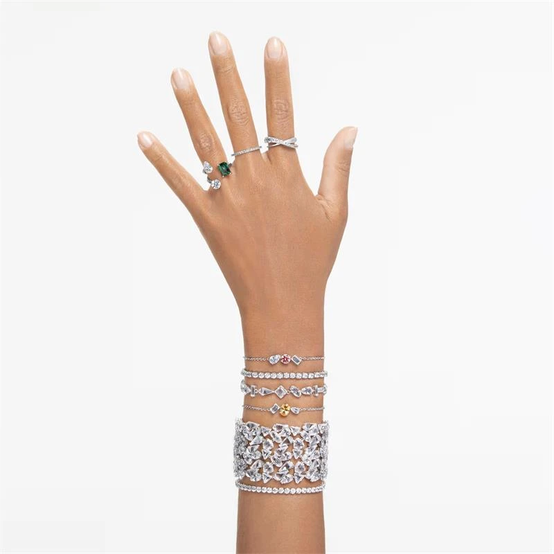Anillo Swarovski Matrix Vitore Baño Rodio y Cristales Blancos 5705603