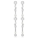 Pendientes Swarovski Constella Baño Rodio, Cristales Blancos y Perlas 5705614