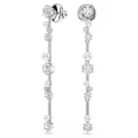Pendientes Swarovski Constella Baño Rodio, Cristales Blancos y Perlas 5705614