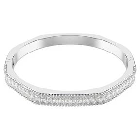 Brazalete Swarovski Matrix Baño Rodio y Cristales Blancos Baguette 5705784