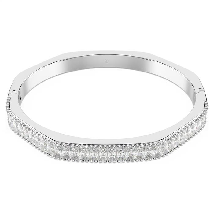 Brazalete Swarovski Matrix Baño Rodio y Cristales Blancos Baguette 5705784