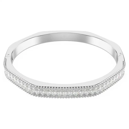 Brazalete Swarovski Matrix Baño Rodio y Cristales Blancos Baguette 5705784