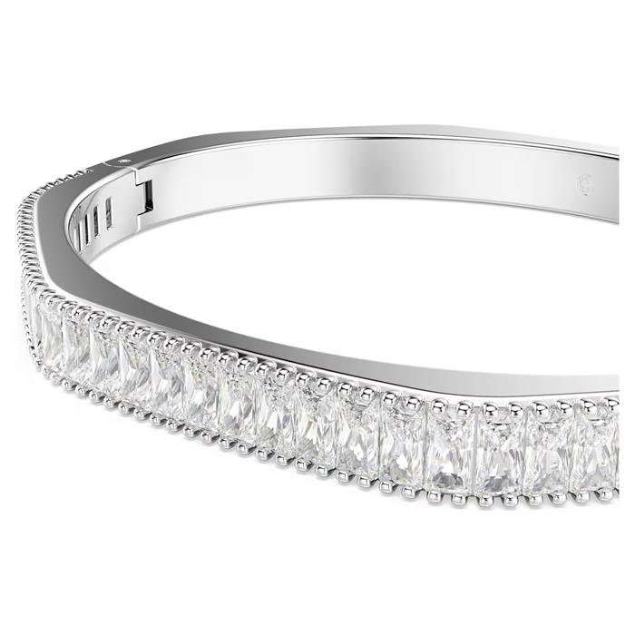 Brazalete Swarovski Matrix Baño Rodio y Cristales Blancos Baguette 5705784