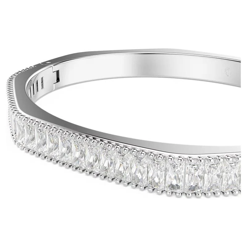 Brazalete Swarovski Matrix Baño Rodio y Cristales Blancos Baguette 5705784