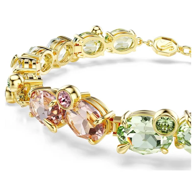 Pulsera Swarovski Gema Baño Oro y Cristales Multicolor 5705808