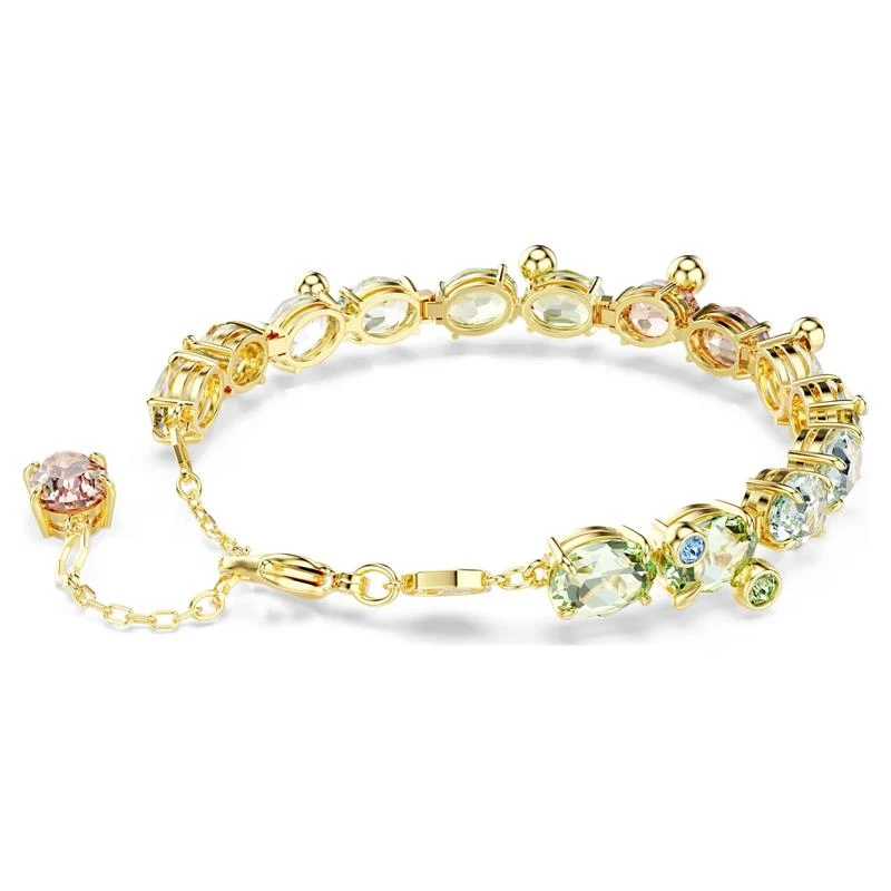 Pulsera Swarovski Gema Baño Oro y Cristales Multicolor 5705808