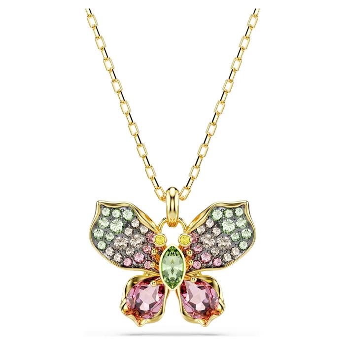 Gargantilla Swarovski Idyllia Mariposa Baño Oro y Cristales Multicolor 5709950