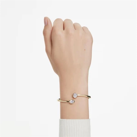 Brazalete Swarovski Imber Baño Oro y Cristales Blancos 5714315