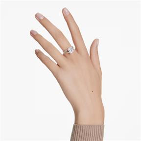 Anillo Swarovski Stilla Baño Rodio y Cristal Blanco 5717880 2