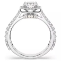 Anillo Swarovski Una Angelic Baño Rodio y Cristales Blancos 5717930