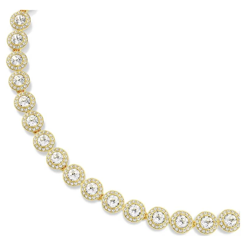 Collar Swarovski Una Angelic Baño Oro y Cristales Blancos 5720505