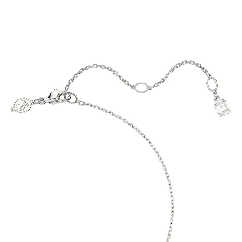 Conjunto Gargantilla y Pendientes Swarovski Corazones Baño Rodio y Cristales Blancos 5720849