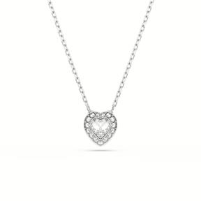 Gargantilla Swarovski Angelic Corazón Baño Rodio y Cristales Blancos 5720852