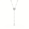 Gargantilla Swarovski Corazón Baño Rodio, Cristales Blancos y Perlas 5720855