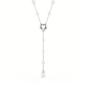 Gargantilla Swarovski Corazón Baño Rodio, Cristales Blancos y Perlas 5720855