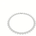 Collar Swarovski Angelic Corazones Baño Rodio y Cristales Blancos 5720857