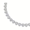 Collar Swarovski Angelic Corazones Baño Rodio y Cristales Blancos 5720857