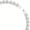Collar Swarovski Angelic Corazones Baño Rodio y Cristales Blancos 5720857