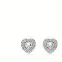 Pendientes Swarovski Angelic Corazón Baño Rodio y Cristales Blancos 5720859