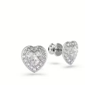 Pendientes Swarovski Angelic Corazón Baño Rodio y Cristales Blancos 5720859