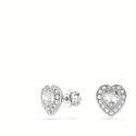 Pendientes Swarovski Angelic Corazón Baño Rodio y Cristales Blancos 5720859